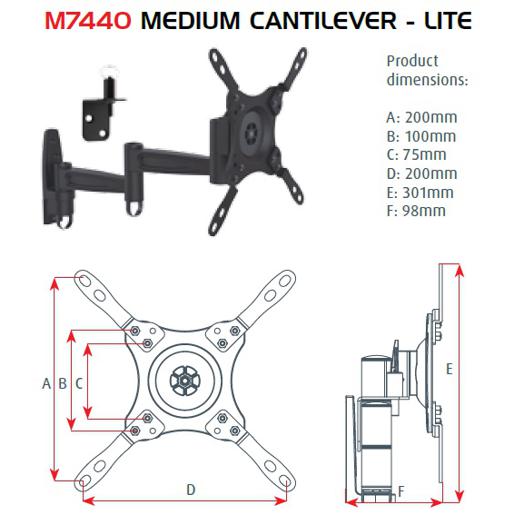 OMP TV Bracket 13 to 40in ANTI-THEFT    