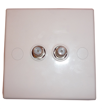 Twin `F` Outlet Plate
