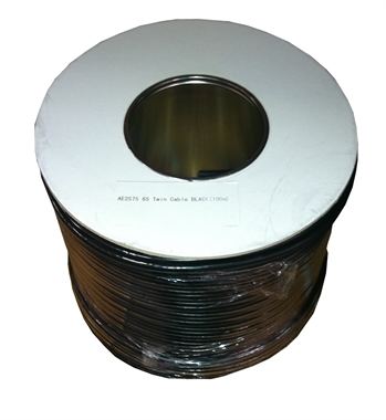 65 Twin Cable BLACK 100m
