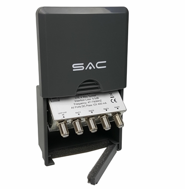 SAC 4 Way LTE Masthead/Outdoor Splitter DC Pass 