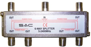 6 Way Indoor Splitter (5-2400MHz)