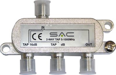 2 way tap. 27dB. Class A shielded          