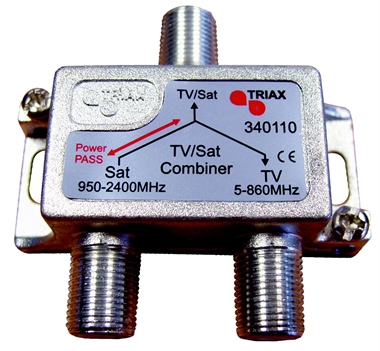 TRIAX Indoor UHF/Sat F Type Combiner