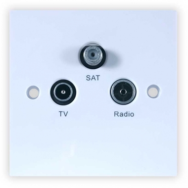 TV/FM/SAT Triplexed Outlet Socket
