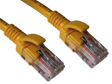 1m CAT 5E Patch Lead RJ45 YELLOW            