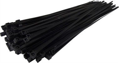 SAC  Cable Ties 4.8mm x 300mm BLACK  - pack of 100     