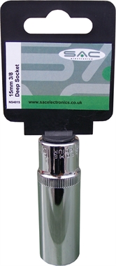 S.A.C. 15mm 3/8 (Deep) Socket