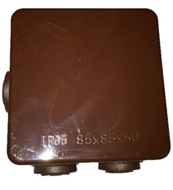 IP55 80mmx80mmx50mm Connection Box BROWN