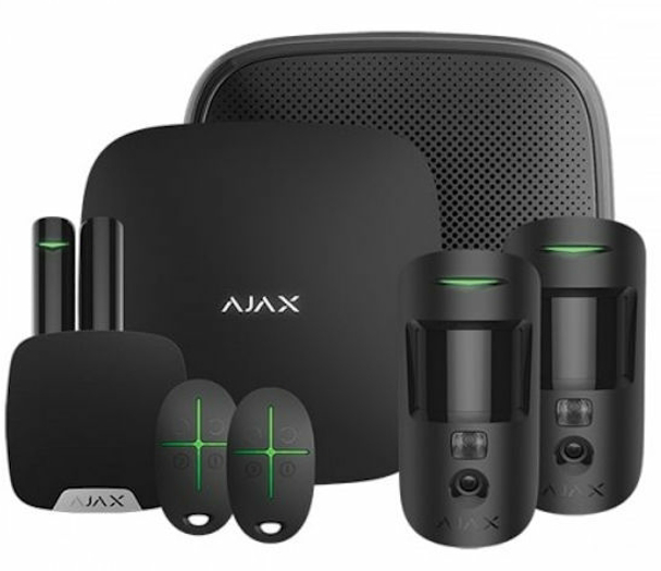 AJAX Kit1 Hub2(2G) House W/Keyfobs BLACK
