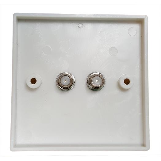 Twin 'F' Coupler Wall Plate                                      