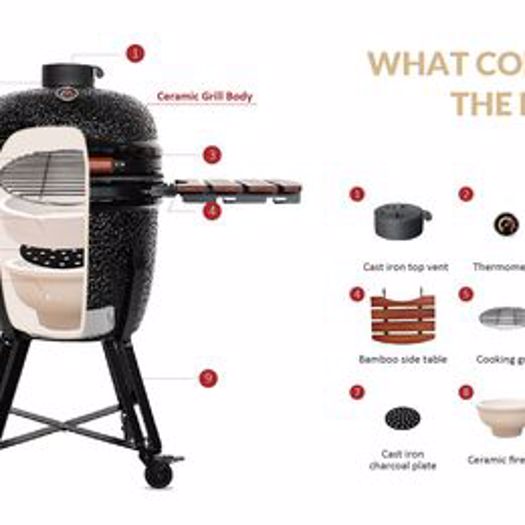 21 KAMADO Ceramic Oven & BBQ Grill"