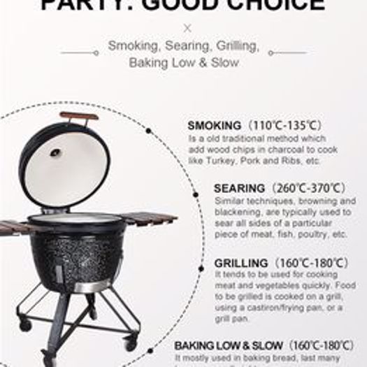 26" KAMADO Ceramic Oven & BBQ Grill