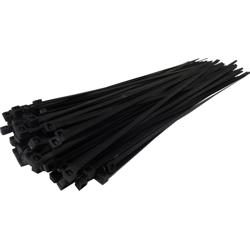 SAC  Cable Ties 4.8mm x 300mm BLACK  - pack of 100     