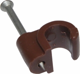 S.A.C. 7mm RG6/100 BROWN Clips x100       