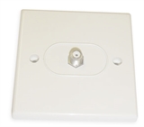 Single 'F' Coupler Wall Plate                           