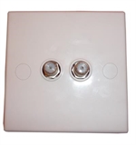 Twin 'F' Coupler Wall Plate                                      