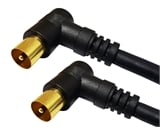 2M BLACK 90 Degree IEC Flylead (Male-Male)     