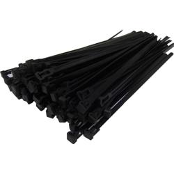 SAC Reusable Cable Ties 7.6mm x 250mm BLACK  - pack of 100   