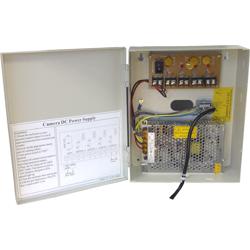 4 OUTPUT- 5amp 12v Metal Boxed CCTV Power Supply 