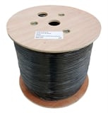 External CAT6 UTP 23AWG PE Solid CU 250m Black   