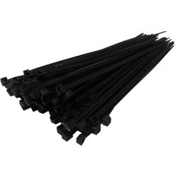 SAC Cable Ties 4.8mm x 200mm BLACK  - pack of 100     