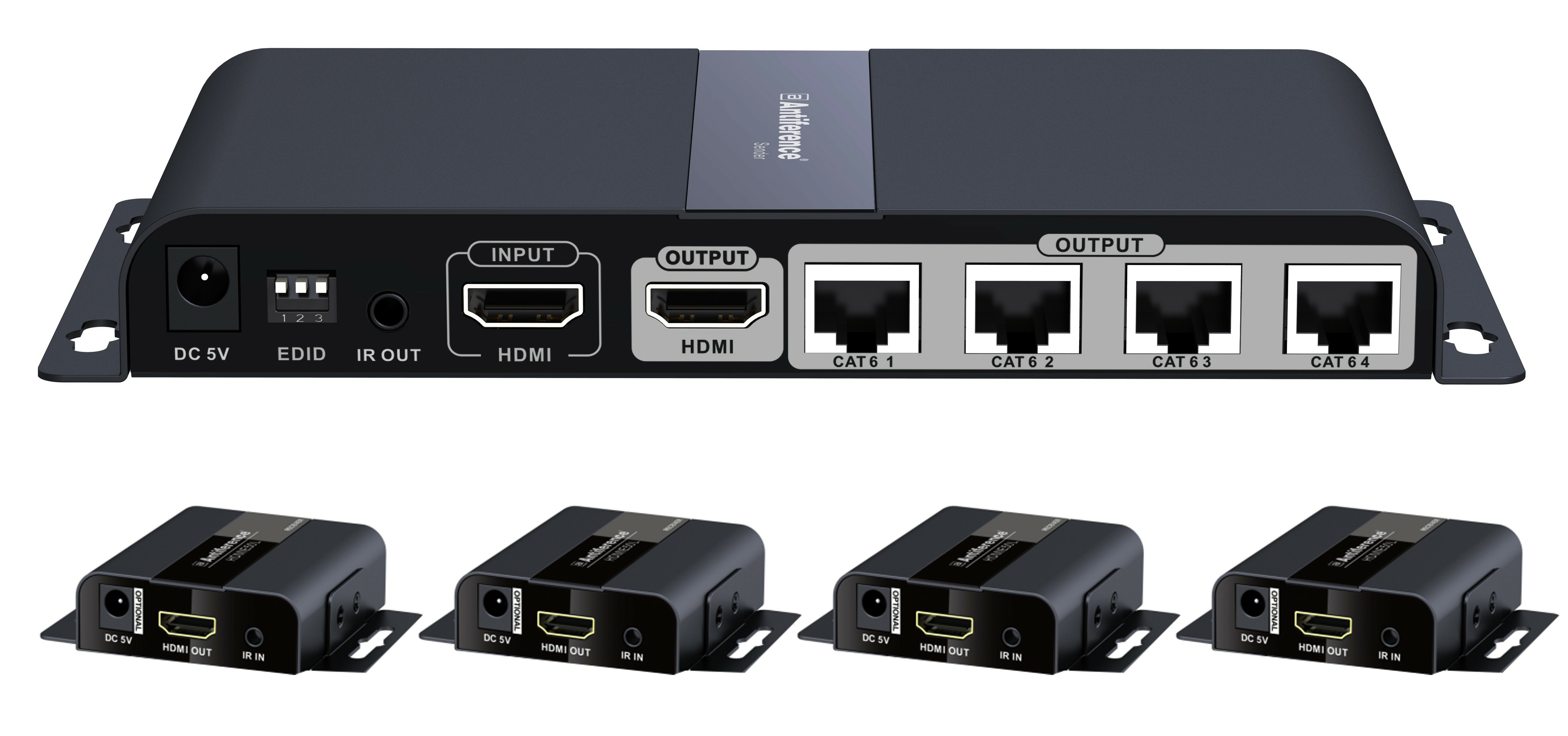 ANTIFERENCE 1x4 HDMI splitter over CAT6 Antiference Grax