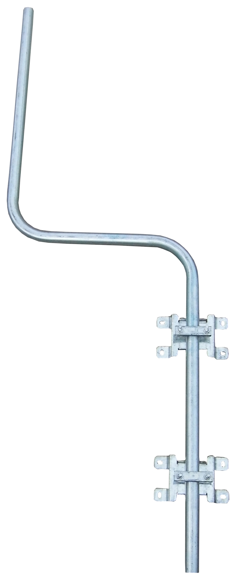 Short Steel Cranked Satellite 'Swan' Mast with brackets Satellite