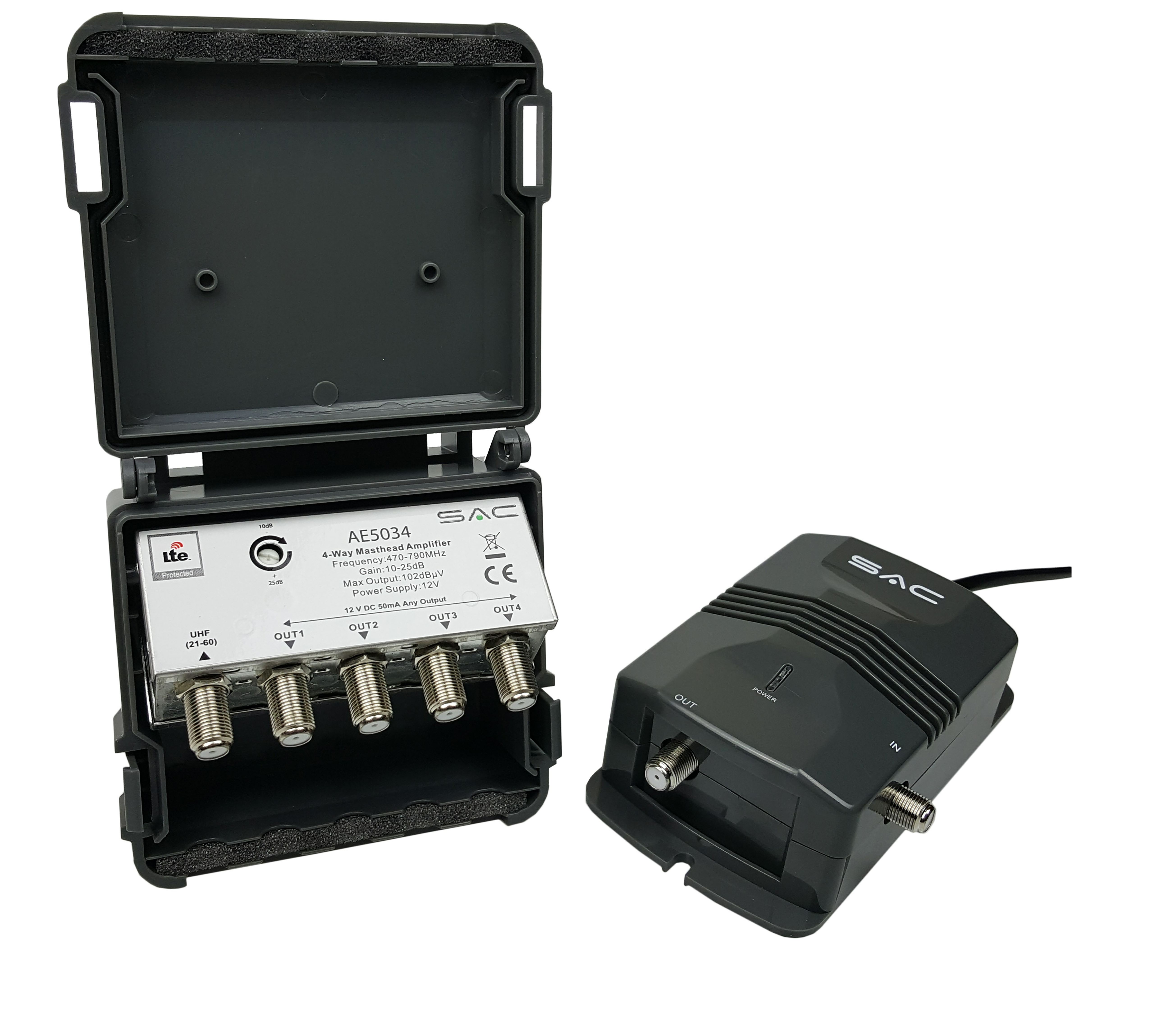 SAC 4 Way Masthead Amp + PSU Kit 1025dB New Arrivals Grax